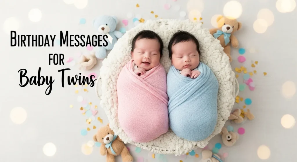 Birthday Messages for Baby Twins
