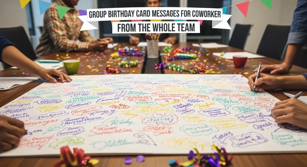 Group Birthday Card Messages for Coworker From the Whole Team
