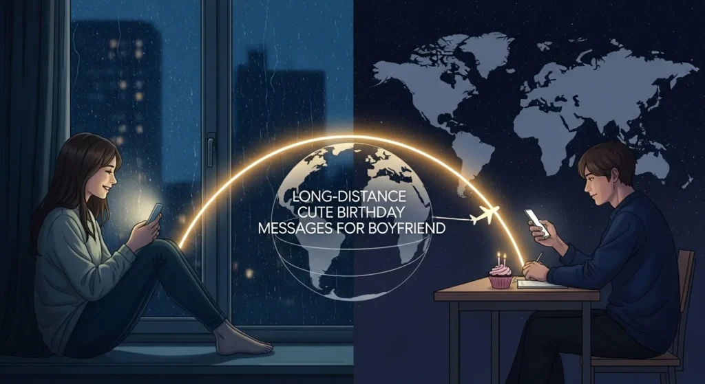 long distance cute birthday messages for boyfriend