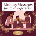 Premium editorial illustration of workplace birthday celebration featuring birthday messages for your supervisor.