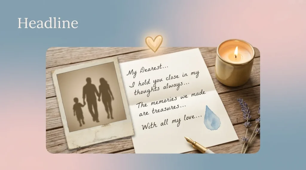 Handwritten letter and teardrop, emotional birthday messages that make dad cry.