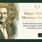 Elegant editorial design featuring happy birthday messages for uncle with a distinguished illustrated uncle portrait.