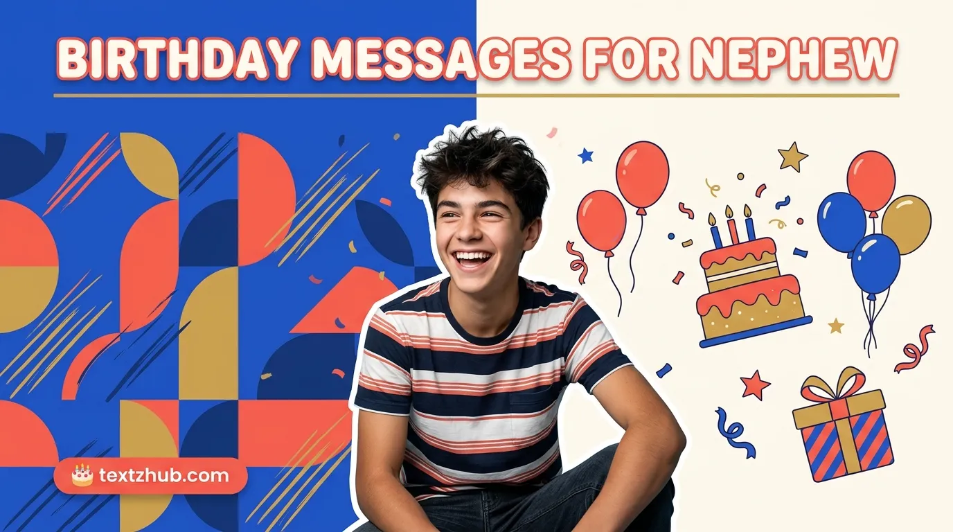 Happy teenage nephew at birthday party representing warm birthday messages for nephew.