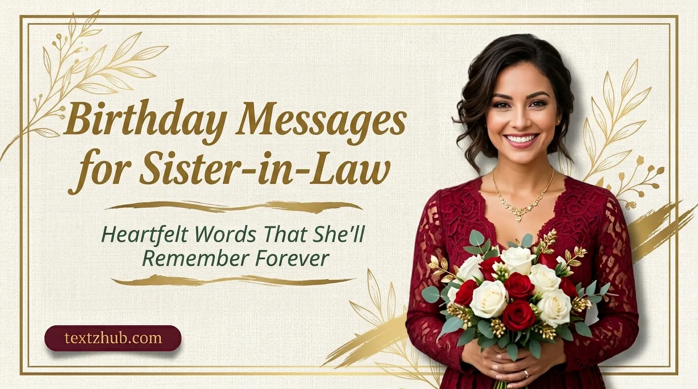 Elegant birthday messages for sister-in-law featured with a portrait of a woman holding roses.