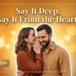 A loving couple in warm tones evoking deep text messages for him.