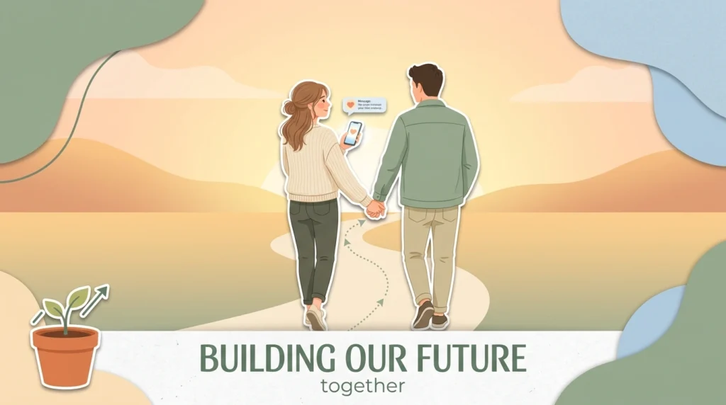 Couple walking together symbolizing growth and future through deep messages
