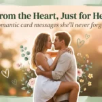 Romantic card messages for her inspired by passionate couple sharing a golden-hour love moment.