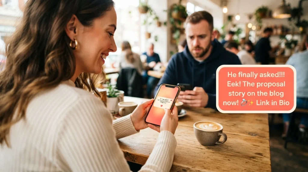 Woman smiling at phone reading a quick forgive me text