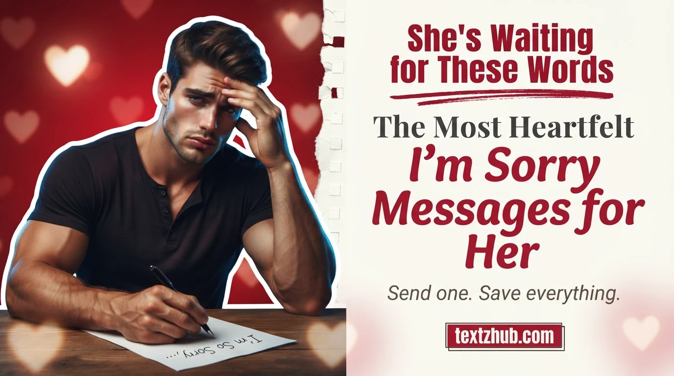 Man writing a heartfelt apology letter representing powerful I'm sorry messages for her.