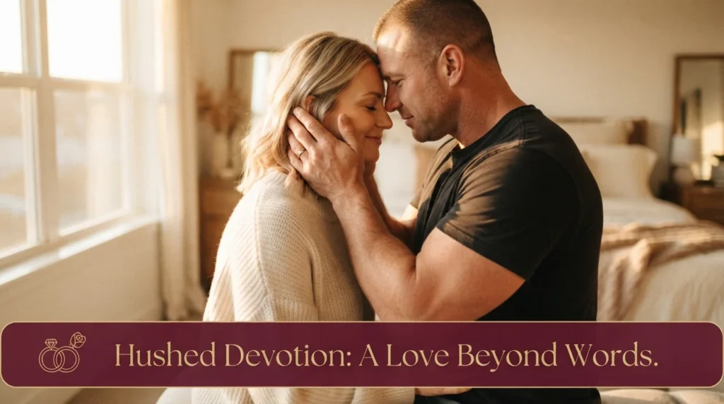 Husband embracing wife tenderly with sorry messages for wife