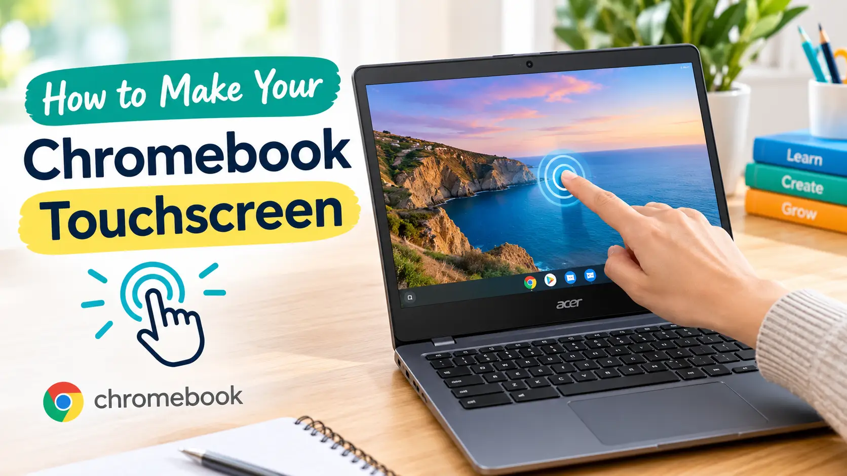 how to make your chromebook touchscreen