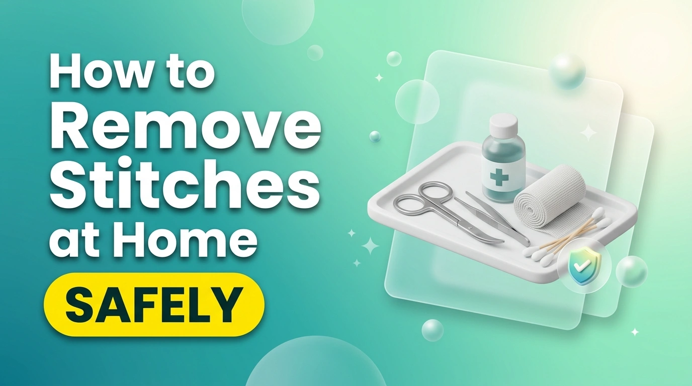 How to remove stitches at home safely with sterile scissors, tweezers and gauze